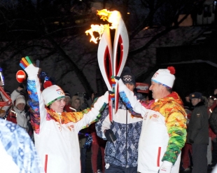 Наши каратисты приняли участие во встрече Олимпийского огня
